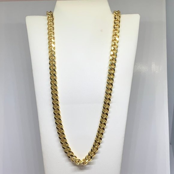 Necklace Yellow Gold, Miami Cuban Link Necklace - Picture 7 of 9